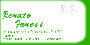 renato fancsi business card